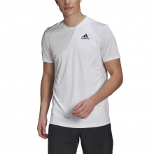 adidas Tennis-Tshirt Club 3 Stripes weiss Herren